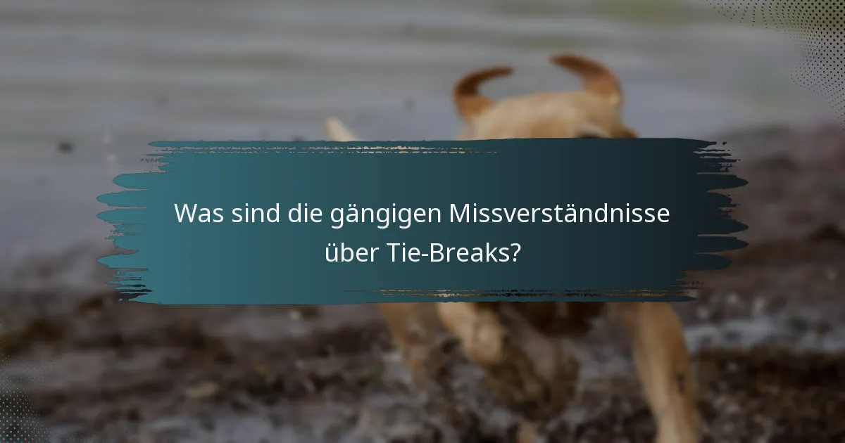 Was sind die gängigen Missverständnisse über Tie-Breaks?