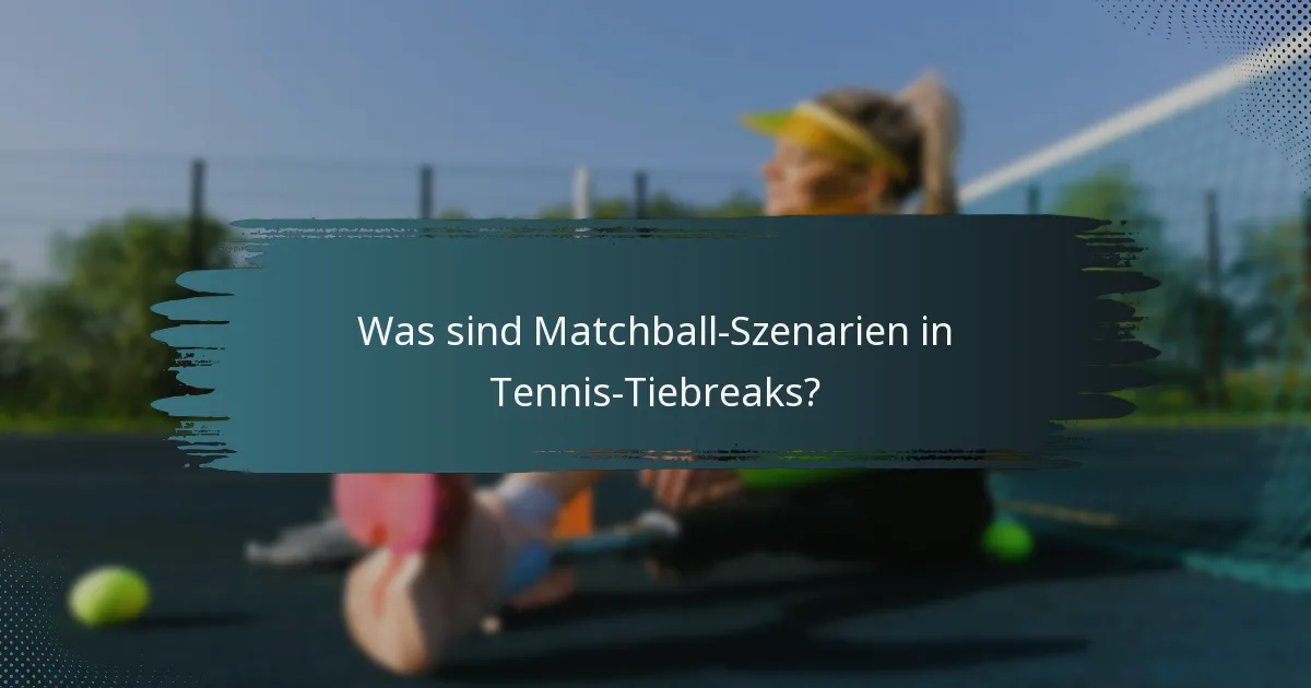 Was sind Matchball-Szenarien in Tennis-Tiebreaks?