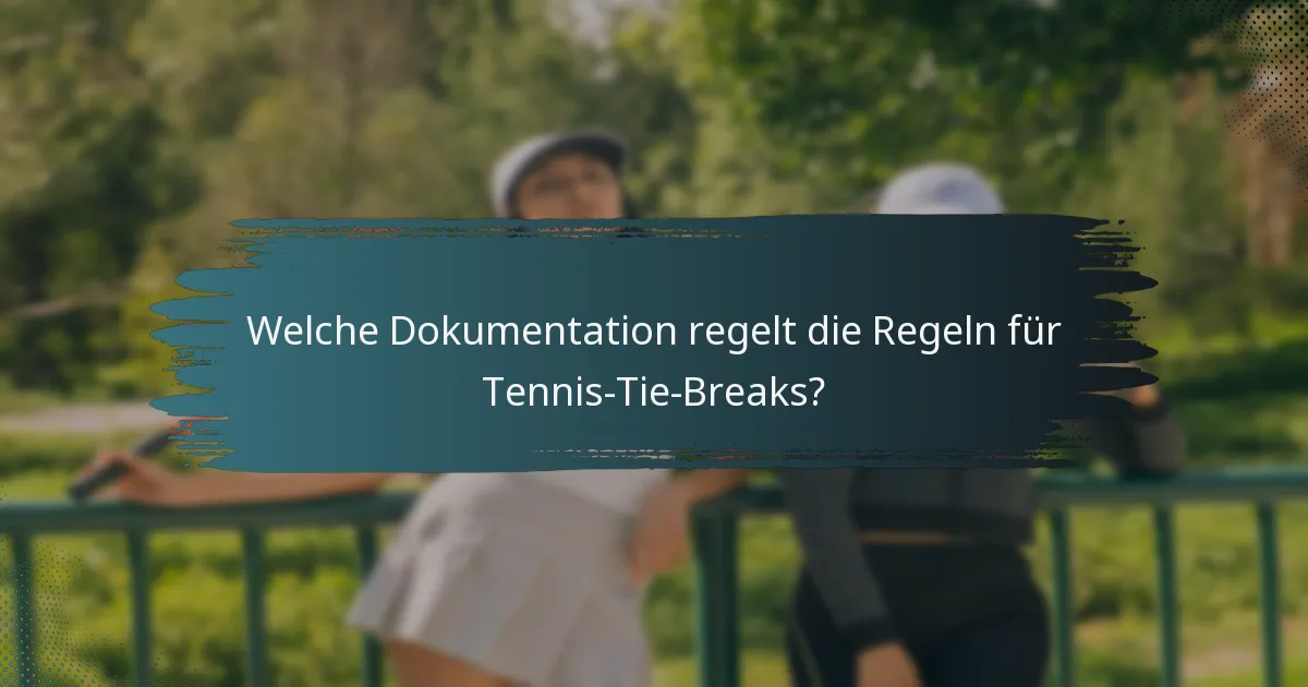 Welche Dokumentation regelt die Regeln für Tennis-Tie-Breaks?