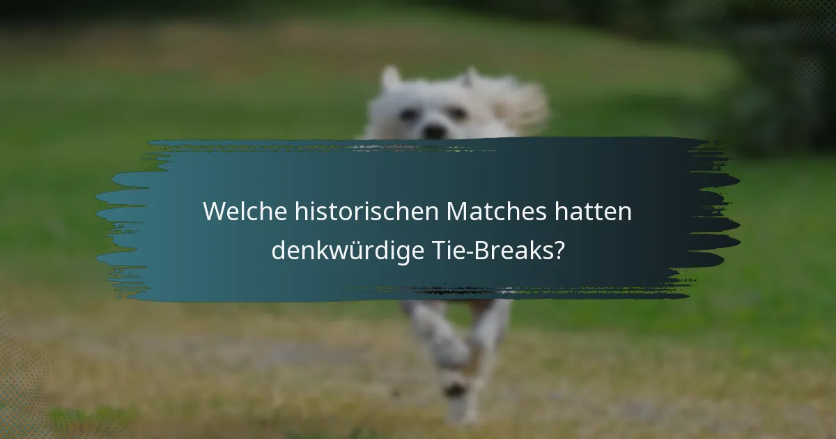 Welche historischen Matches hatten denkwürdige Tie-Breaks?