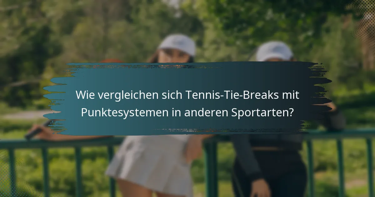 Wie vergleichen sich Tennis-Tie-Breaks mit Punktesystemen in anderen Sportarten?
